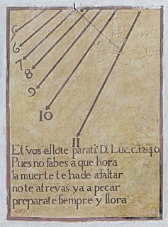 Reloj de sol, Monasterio de Santo Espíritu, Gilet, Valencia, ES